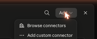 Add › Add custom connector